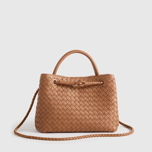 Quince Handbags - Quince Italian Leather Handwoven Satchel